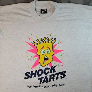 Vtg Shock Tarts Advertising Single Stitch Deadstock Sour Candy XL 90s Made USA