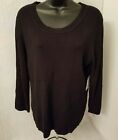 Sag Harbor Shirt Top Blouse Size L Womens Silk Black Striped NWT