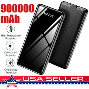 900000mAh External Portable Power Bank Backup Battery Charger for Cell Phone