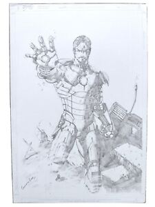 Iron Man by Gardenio Lima - Original Art (Pin-Up, Pencil, Sketch, Cover) 11 x 17