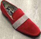 After Midnight Mens  Formal Slip On Dress Shoes FireRed/Silver Size 13 NIB! Prom