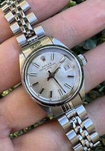 1973 Rolex Oyster Perpetual Date Watch 6916 26mm Silver Dial USA Made Bracelet