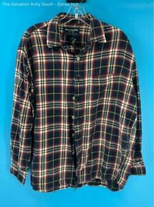 Abercrombie & Fitch Mens Plaid Flannel Long Sleeve Button Down Shirt Size XL