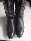 Vintage Nocona  Leather Cowboy Boots Size 11 A. Black Color