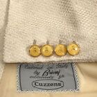 Brioni 100% Silk Cream 2 Button Basketweave Textured Blazer Men's Size US 42