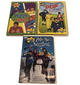 3 x The Wiggles DVDs - Yule Be Wiggling, Wiggle Time!, & Pop Go the Wiggles!