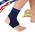 1 Pair Blue Ankle Sports Support Brace Compression Sleeve Foot Pain Relief