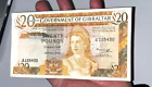 Gibraltar 20 Pounds 1975 PICK 23a *EXTREMELY RARE DATE* FREE Express Shipping