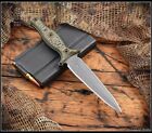 RMJ Tactical Raider Dagger Tungsten Cerakote CPM3V Blade Dirty Olive w/Sheath