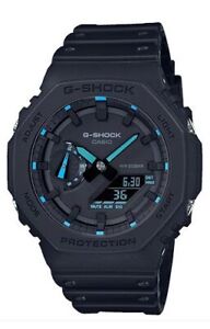 Casio - GA-2100-1A2ER GA-2100-1A2ER, G-Shock RESIN BLUE digital quartz Watch