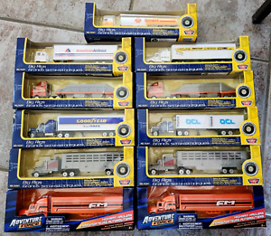 Lot of 11 Motor Max Big Rigs Tractor and Trailer 7.5 