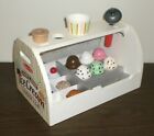 Melissa and Doug Scoop & Serve Wooden Ice Cream Counter - 14 Pieces + Counter