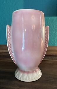New ListingArt Deco pottery vase pink blue brown Slag styled glaze. Unmarked