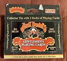 Jack Daniel's Whiskey Gentleman's Playing Cards Collectors Tin With 2 Decks NEW