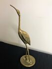Vintage Brass Standing Heron Crane Bird Figurine