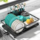 New ListingDish Drying Rack Dish Racks for Kitchen Counter Sink Drainboard Black Rustproof