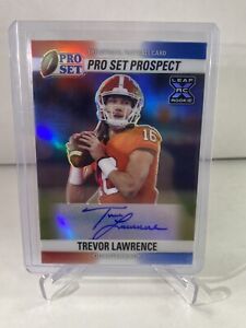 2021 Pro Set Metal Trevor Lawrence Red White And Blue Auto /10 Rookie 🔥 Jaguars