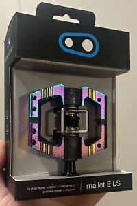 Crank Brothers Mallet E LS Pedals - Rare Limited Edition Oil Slick