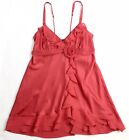 Vintage Flora's Follies Red Rose Salsa Style Babydoll Teddy Lingerie Small 6AG