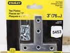 STANLEY 75-5750 Tee Plates, 3-Inch, Zinc Plated (2) in Package Brand New