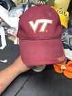 Vintage Virginia Tech Hokies UDE Athletics VT Red Orange Strapback Hat Cap