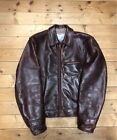 Aero leather 34 Size Horse Hide Leather Jacket Brown