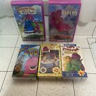 Lot Of 5 Barney VHS Tapes Barney In Concert, Lets Pretend, Super Singing Circus!