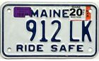 *99 CENT SALE*  2020 Maine MOTORCYCLE License Plate #912 LK No Reserve