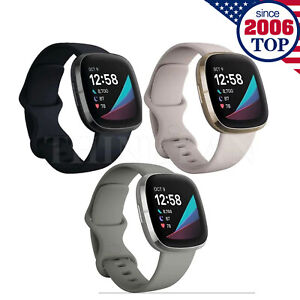 Fitbit Sense Activity Tracker Fitness Smartwatch In Box-Black & Gray &White