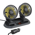 Car Summer Cooling Fan LED Light Dual Head Fans Dashboard Interior Parts Rotable (For: BMW 2002)