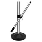 5Core Adjustable Microphone Stand Chrome Round Base Tabletop DESKTOP , Foldable