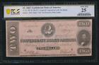 New ListingAC T-61 $2 1863 Confederate CSA PCGS 25 comment REPEATER FANCY SERIAL
