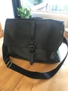 COACH Hudson Leather Laptop Briefcase Messenger Commuter Bag #F36810