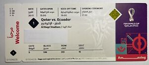 Qatar 2022 Used Ticket Qatar Vs Ecuador Match 1 Mint Cond.