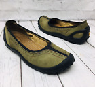 Clarks Shoes Privo Womens 8.5 Green Leather Ballet Flats Slip On Loafer Comfort