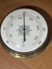 Vintage Coles Brass Wall Thermometer Works - West Germany