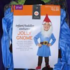 Adorable Jolly Gnome Full Costume Toddler Size 3T-4T  Unisex New!