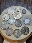 Job Lot Of Silver World Coins. 100g Weight ,50 Fils Hashemite Kingdom 1938 Etc..