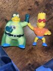 The Simpsons Treehouse Of Horrors 2011 Burger King Comic Book Guy & Bart Toy Lot