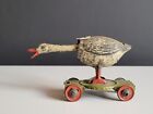 Distler Tin Penny Toy Goose on Wheels circa 1900