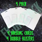4 Pack DIY Bootleg Action Figure Blister Bubble & Blank Backing Cards Packaging