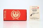 Vintage Revolver Box RED Ruger New Model Super Single Six w/ manual