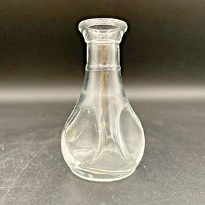 New ListingVintage Mini Clear Glass Bottle Bud Vase Pinch Thumbprint Bottle 3.5 Mexico Made