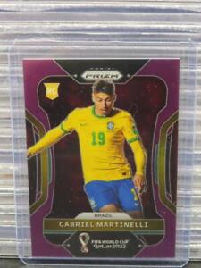 2022 Prizm World Cup Qatar Gabriel Martinelli Purple Prizm Rookie RC #184/199