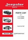 1967 1968 1969 1970 1971 Jeep Jeepster Parts Number Book Interchange Drawings