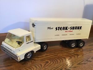 Vintage 1960's Structo Steak N Shake Semi Tractor Trailer Turbine Truck Steel