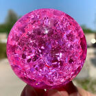 160-169G Natural Titanium Rainbow Quartz sphere Crystal ball  Healing