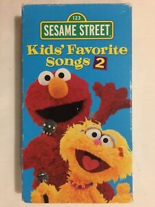 Sesame Street Kids Favorite Songs 2 VHS Video Tape Elmo Zoe Snuffy Jim Henson