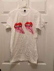 New Miley Cyrus Women's Bangerz Concert Music Tour White Red T-Shirt Small