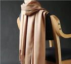 Camel Oversized Blanket 100% Cashmere Scarf Shawl Wrap Solid Scotland Wool